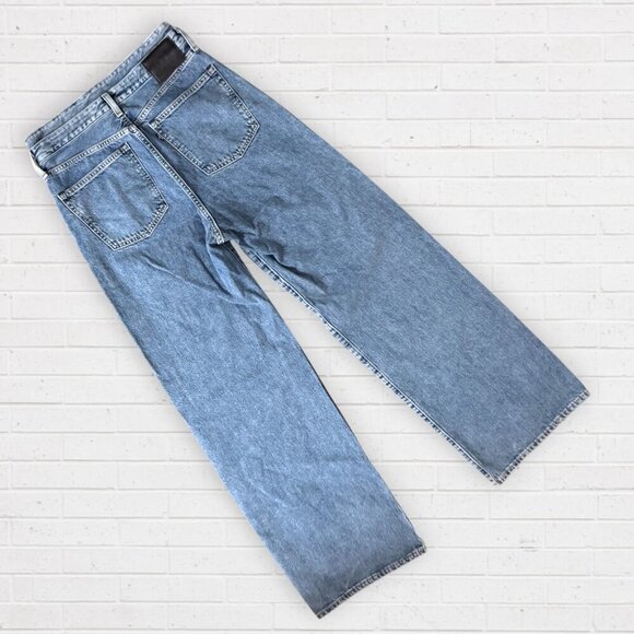 LEVIS Made & Crafted Hip Hugger 100% Cotton Mid Rise Wide Organic Denim Jeans 27 - Picture 8 of 14